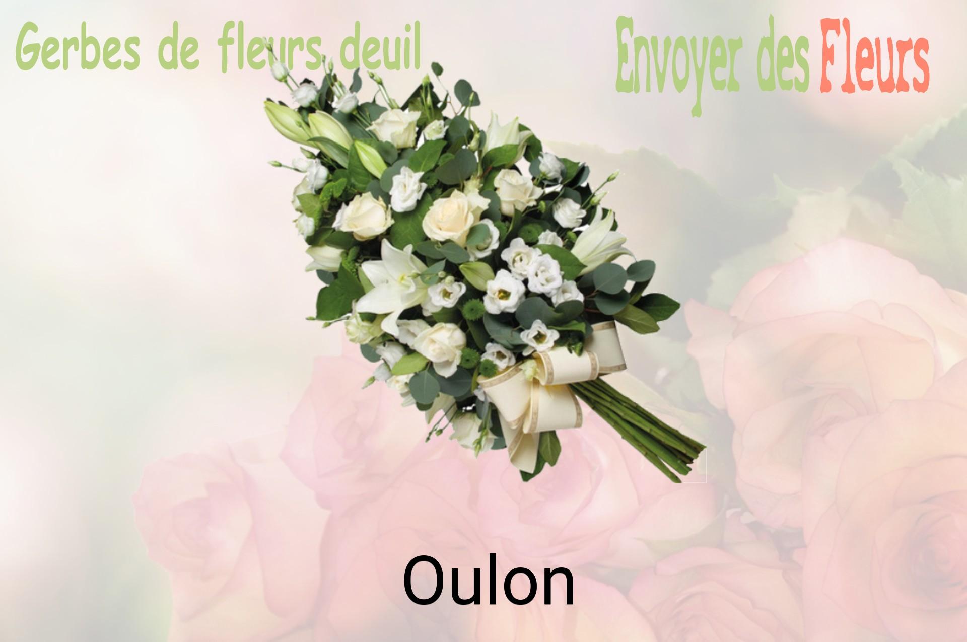 Gerbe de fleurs de deuil livrée à Oulon